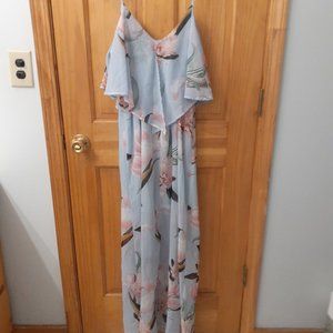 Light blue Spaghetti strap Maxi Dress  by Lunik Size S